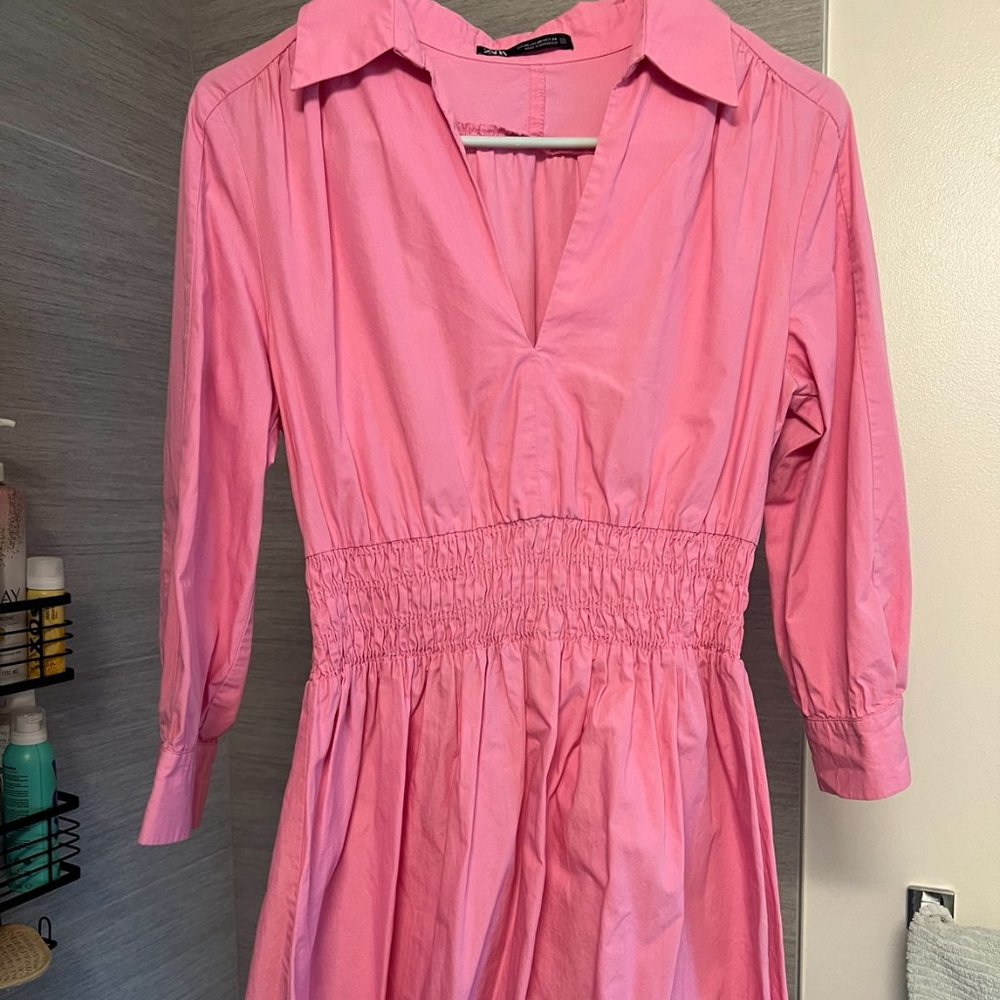 ZARA Pink Shirt Dress  XS